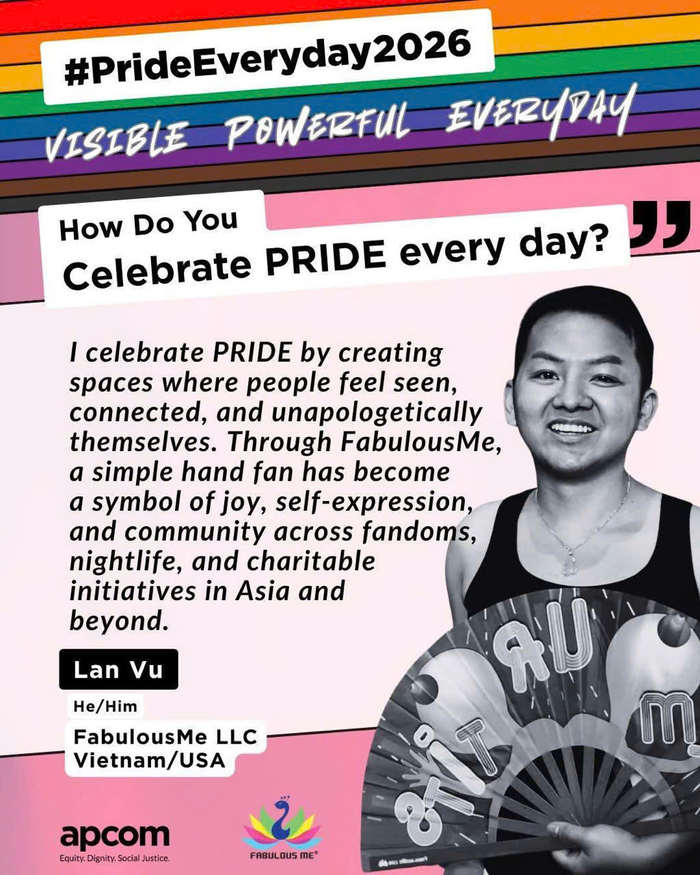 Nhà sáng lập FabulousMe góp mặt trong chiến dịch #PrideEveryday2026 của APCOM Ảnh 1