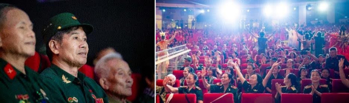 Với nhiều cựu chiến binh, show diễn là hành trình trở về với ký ức hào hùng của những năm tháng bảo vệ Tổ quốc. Ảnh: Vinpearl.