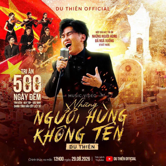 Du Thiên chính thức phát hành MV “Những người hùng không tên”