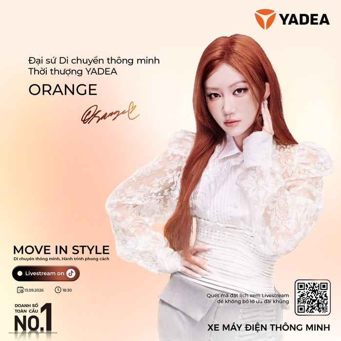 Orange trở thành “Đại sứ Di chuyển thông minh và Thời thượng” cho Yadea&nbsp;