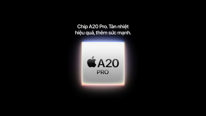 Chip A20 Pro trên iPhone 18 Pro được Apple tối ưu để cân bằng giữa hiệu năng và mức tiêu thụ điện năng. Ảnh: Apple