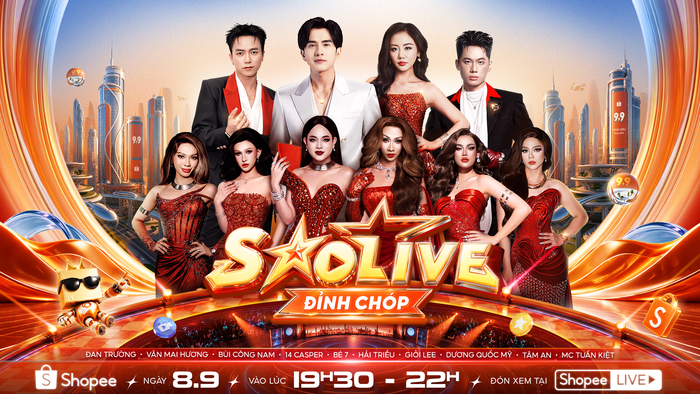 Lưu ngay lịch Sao Live Đỉnh Chóp vào 19h30 ngày 8/9 trên Shopee để không bỏ lỡ đại tiệc âm nhạc và cơ hội săn voucher hấp dẫn.