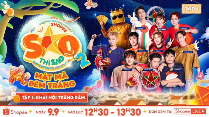 Đừng quên đón xem Sao Thì Sao lúc 12h30 ngày 9/9 trên Shopee để hòa mình vào không khí Trung Thu và tham gia Lắc Siêu Xu.