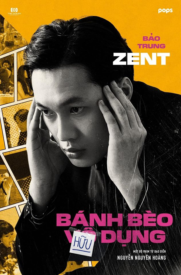 Bảo Trung trong vai Zent được giới thiệu trên poster của Bánh Bèo Hữu Dụng. Nhân vật hacker do anh đảm nhận là một vai diễn tuy dễ mà khó khi phải thể hiện tâm lý nhân vật khá phức tạp