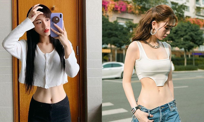 Vòng eo thon gọn đầy mơ ước của Ngọc Trinh và Han Sara