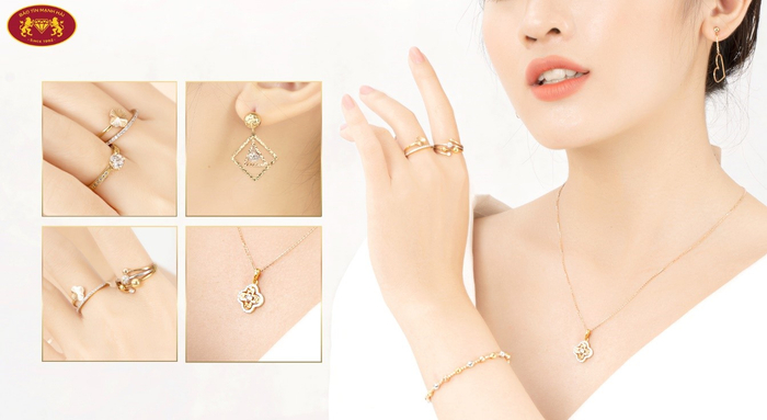 Trang sức vàng công nghệ Ý rất đa dạng trong việc phối hợp với mọi phong cách.