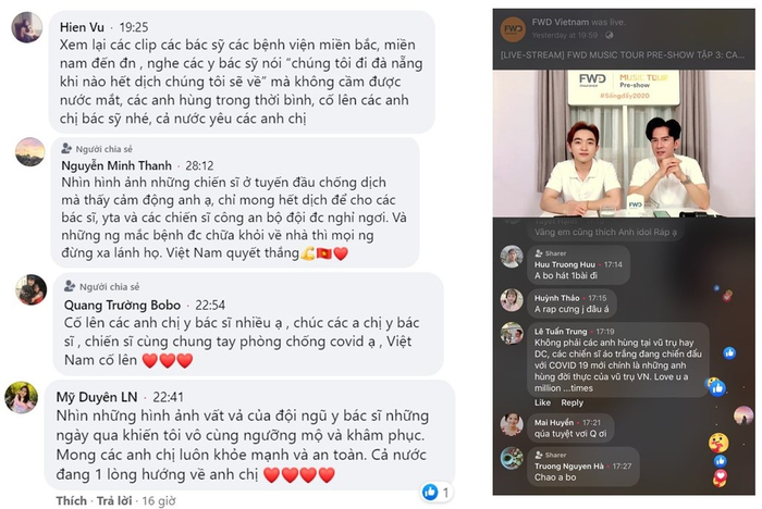 Buổi livestream của 2 ca sĩ nổi tiếng đã thu hút hàng trăm ngàn lượt xem từ khán giả