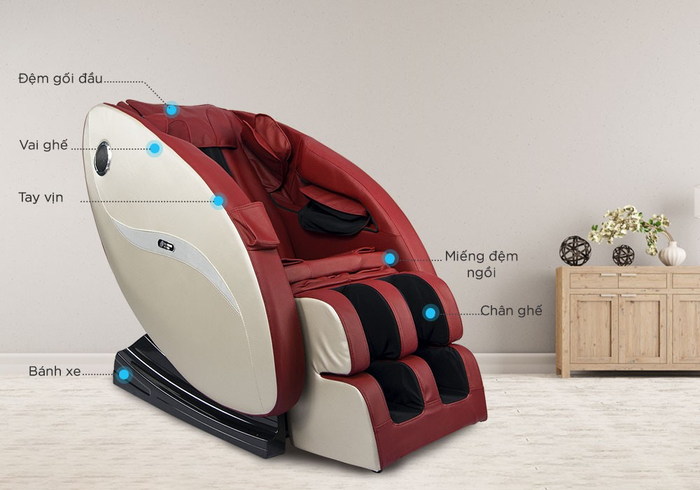 Ghế massage với đầy đủ tính năng