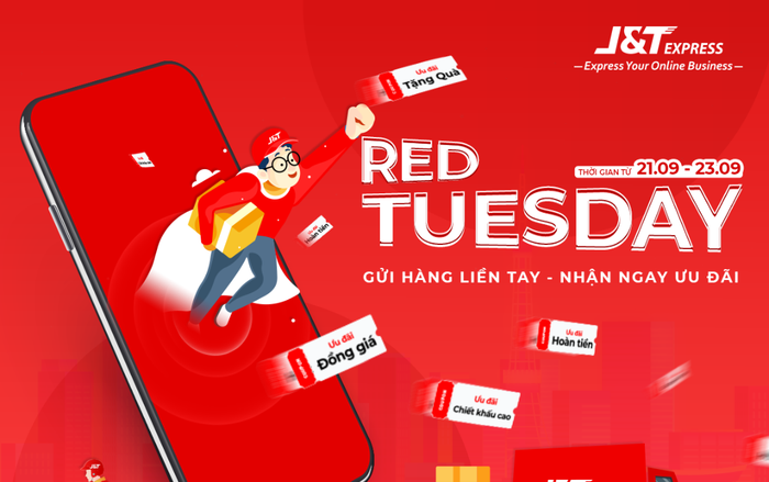 J&T Express: Gửi hàng ngày Red Tuesday nhận ngay ưu đãi khủng Ảnh 2