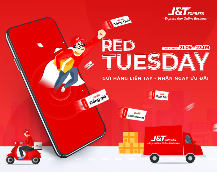J&T Express: Gửi hàng ngày Red Tuesday nhận ngay ưu đãi khủng Ảnh 3