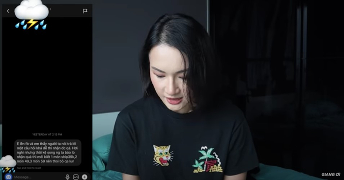 Giang Ơi cười không ngớt khi đọc câu chuyện “nhận quà miễn phí, chỉ cần trả ship”