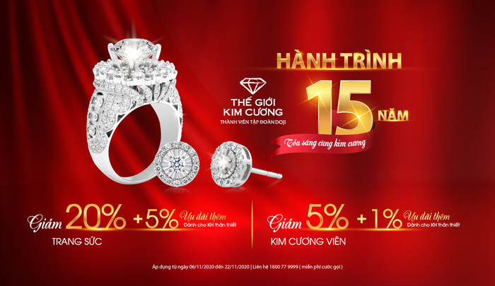 Thế Giới Kim Cương tung ưu đãi khủng đánh dấu hành trình 15 năm tỏa sáng Ảnh 2