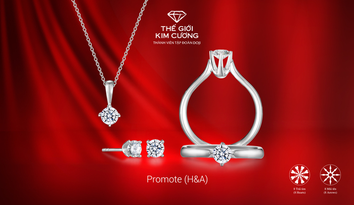 Sở hữu món trang sức tinh xảo, cùng viên kim cương chủ có kích thước 3,6 mm, 4,1 mm, 4,5 mm tượng trưng cho sự tốt lành, viên mãn, may mắn…  tại Thế Giới Kim Cương chỉ từ 15 triệu đồng.