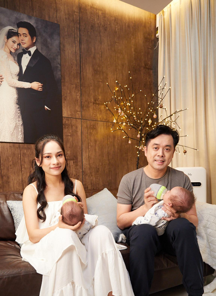Bà xã Dương Khắc Linh gây chú ý khi chia sẻ bí kíp chăm 2 bé sinh đôi mùa COVID