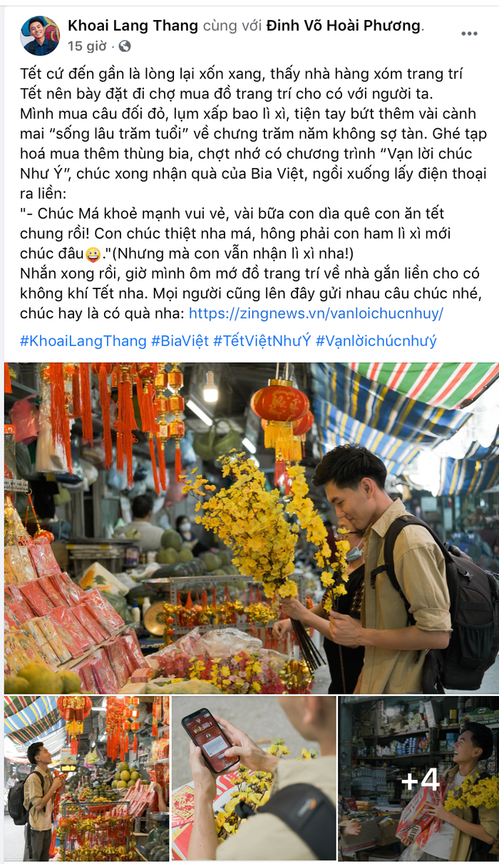 Khoai Lang Thang gửi trao câu chúc bình dị mà thiết thực dành cho mẹ thông qua chương trình “Vạn lời chúc như ý” 