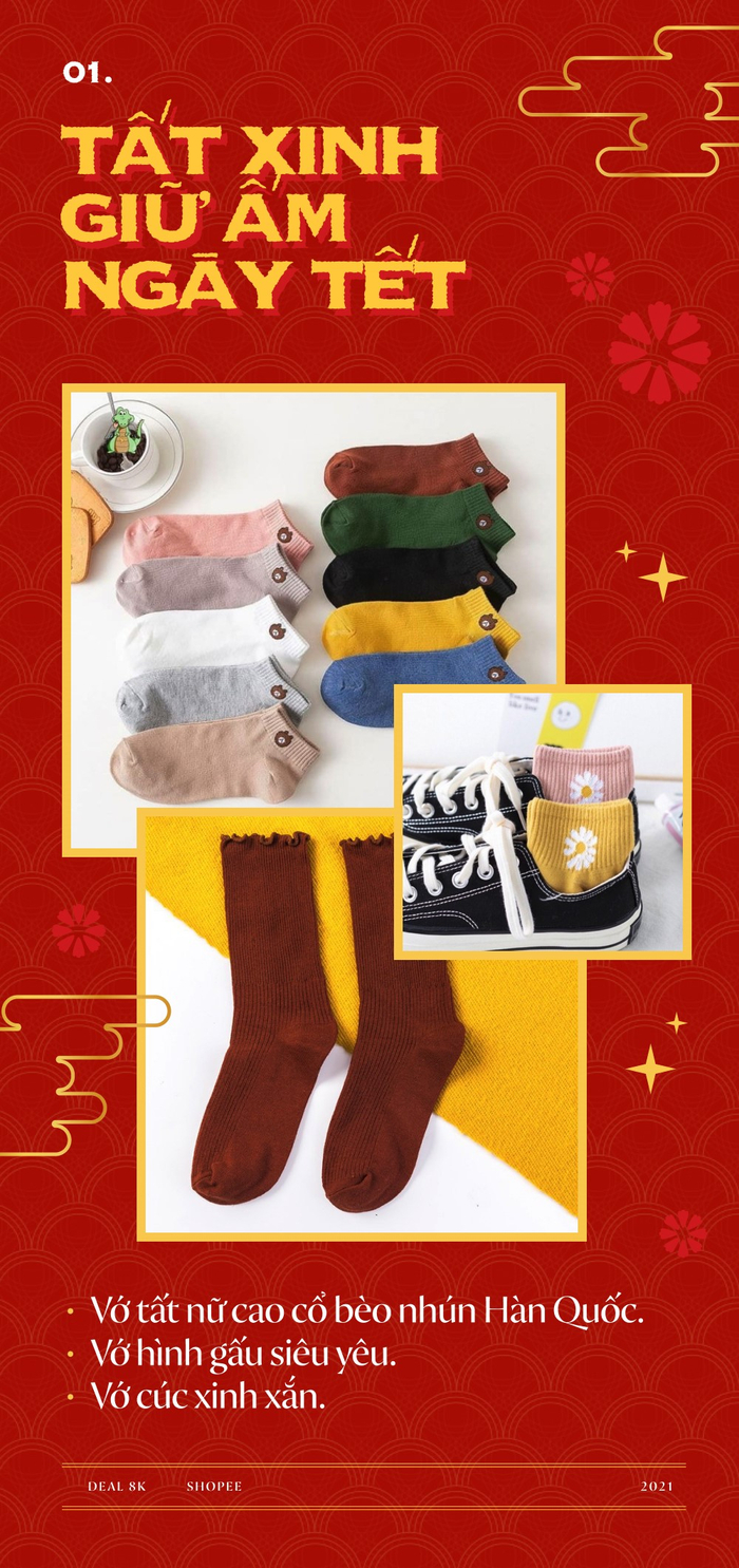 Chỉ với 8K, nàng tha hồ mua vớ xinh, bờm tóc, túi đựng đồ cho Tết này! Ảnh 3