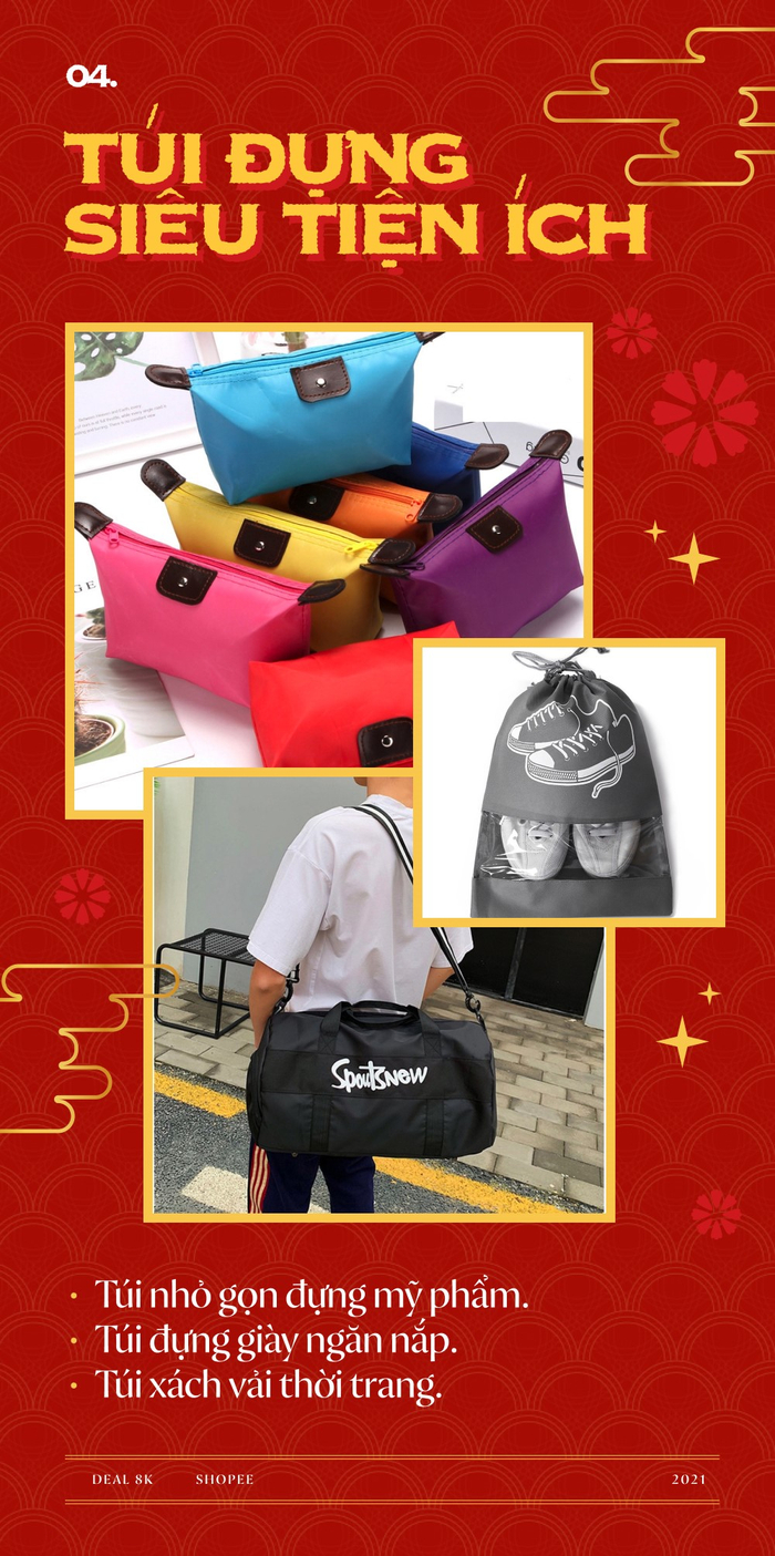 Chỉ với 8K, nàng tha hồ mua vớ xinh, bờm tóc, túi đựng đồ cho Tết này! Ảnh 6