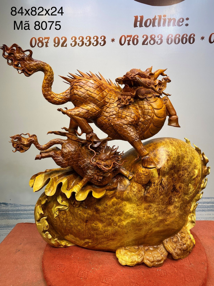 Tác phẩm: SONG HỎA KÌ LÂN GỖ NU HƯƠNG
