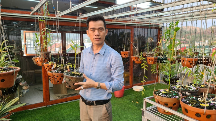 Anh Hùng sở hữu hàng chục giống lan đột biến quý hiếm