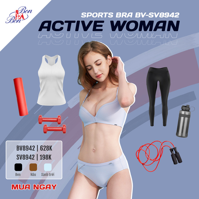 Dây vai của áo có thiết kế được tháo rời, tạo cảm giác thoải mái khi vận động