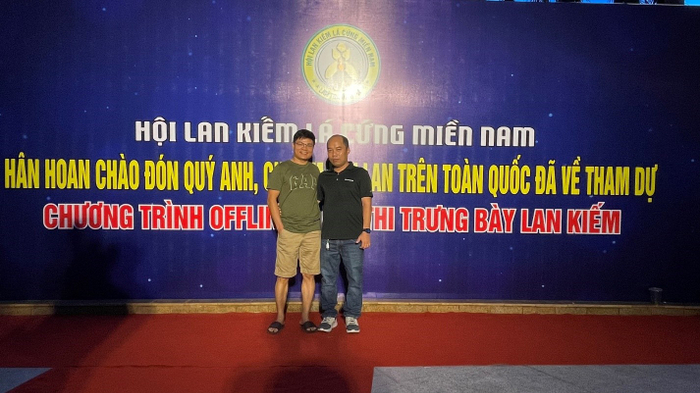 Anh Tâm tại buổi offline hội hoa lan miền Nam