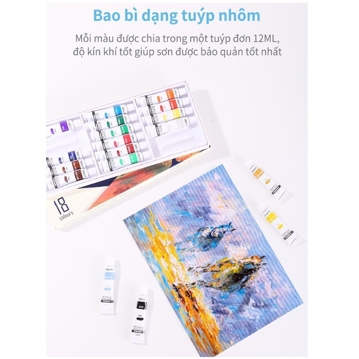 Màu Acrylic chuyên nghiệp Deli giảm gần 50% chỉ còn 91.000 đồng