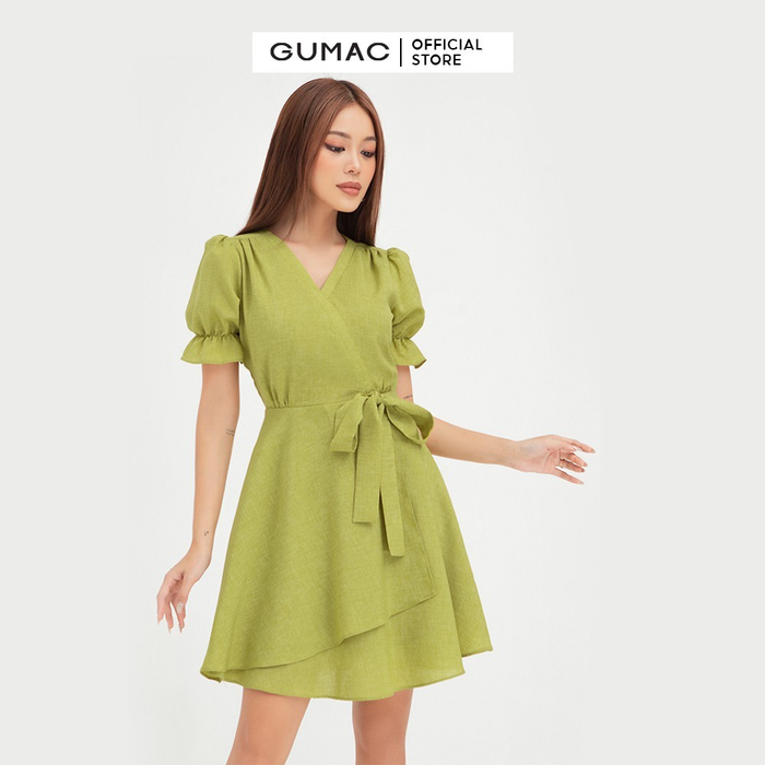 Đầm xòe nữ đắp tà nơ eo GUMAC giảm 52% chỉ còn 239.000 đồng