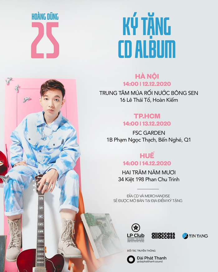 Đài Phát Thanh trở thành đối tác truyền thông của Hoàng Dũng xuyên suốt concert 25