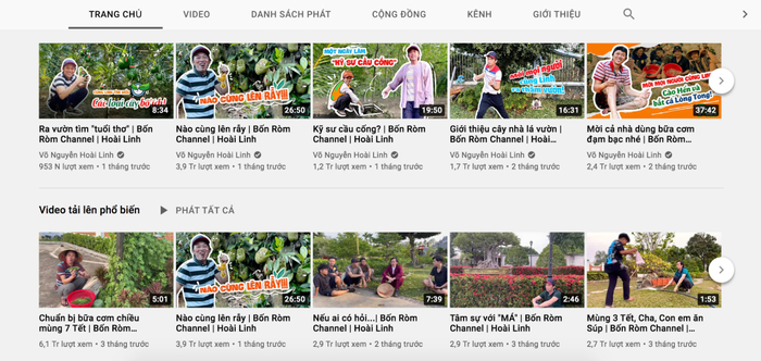 Kênh YouTube chỉ vỏn vẹn chưa đầy 20 video của nghệ sĩ Hoài Linh đã xuất sắc nhận được nút Vàng.