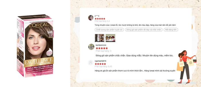 Nên lựa chọn các sản phẩm có công nghệ bảo vệ tóc như màu nhuộm L'Oreal Paris Excellence Crème