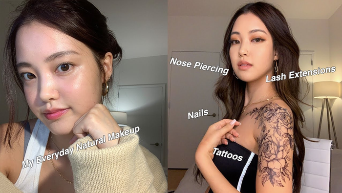 Michelle Choi là một trong những Youtuber có màn biến hóa theo phong cách ABG cực kỳ ấn tượng. Nguồn: Michelle Choi’s Youtube