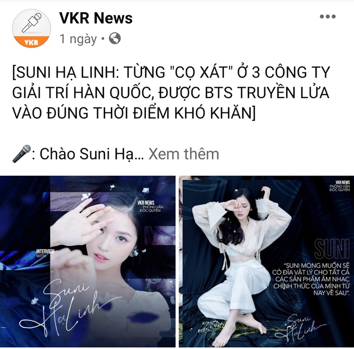Bài phỏng vấn độc quyền của VKR News với nữ ca sĩ Suni Hạ Linh