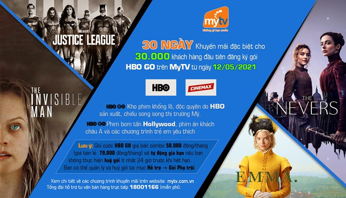 Chương trình khuyến mại đặc biệt của HBO GO trên MyTV