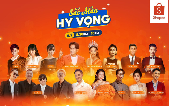 Đón chờ 5 sắc màu tươi mới xuất hiện độc quyền tại chương trình Sắc Màu Hy Vọng của Shopee diễn ra lúc 8:30 tối nay Ảnh 2