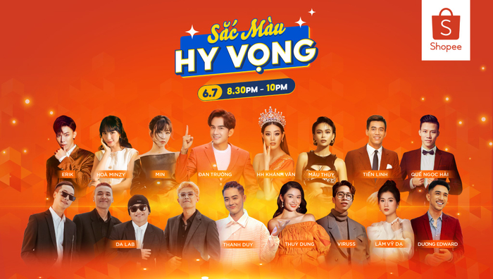 Đón chờ 5 sắc màu tươi mới xuất hiện độc quyền tại chương trình Sắc Màu Hy Vọng của Shopee diễn ra lúc 8:30 tối nay Ảnh 3