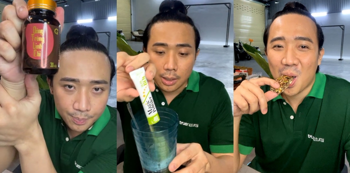 Trấn Thành cho hay, mình bán gì uống đó, còn nhiều người bán cũng ngộ không dám ăn hay uống sản phẩm mình bán luôn. Do đó, anh luôn suy nghĩ là bán những gì mà khách hàng cần, xuất phát từ sự bảo vệ cho bản thân và gia đình.