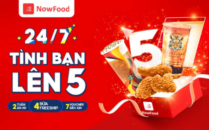 Sinh nhật 5 tuổi, Now khao món ngon giá hời, tung deal 0đ hấp dẫn Ảnh 2