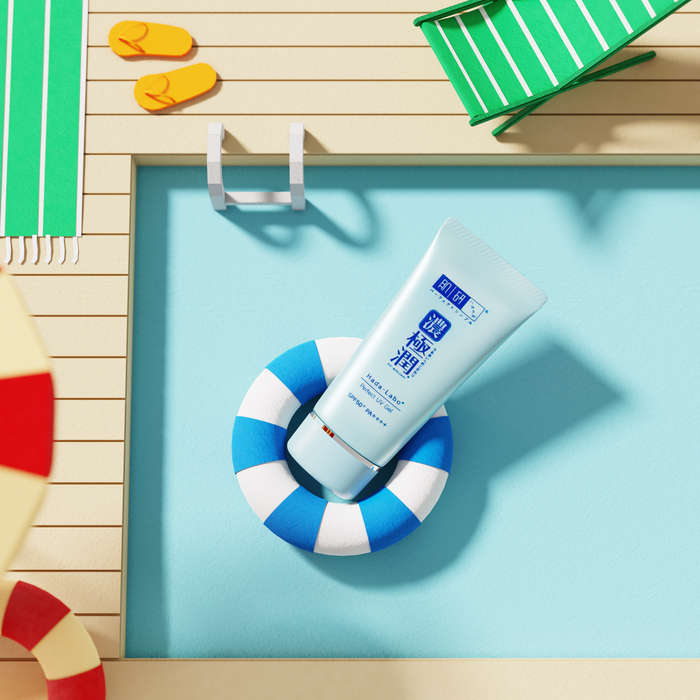 Chỉ số chống nắng cao cho phép Hada Labo Koi-Gokujyun Perfect UV Gel bảo vệ da ổn áp trước cái nắng gay gắt hè