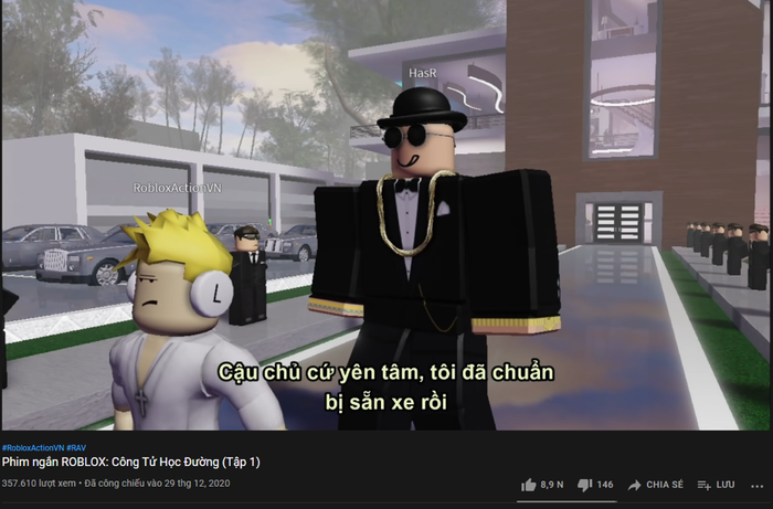 Làm phim ngắn từ game là một trong những nội dung được xem nhiều trên kênh RAV