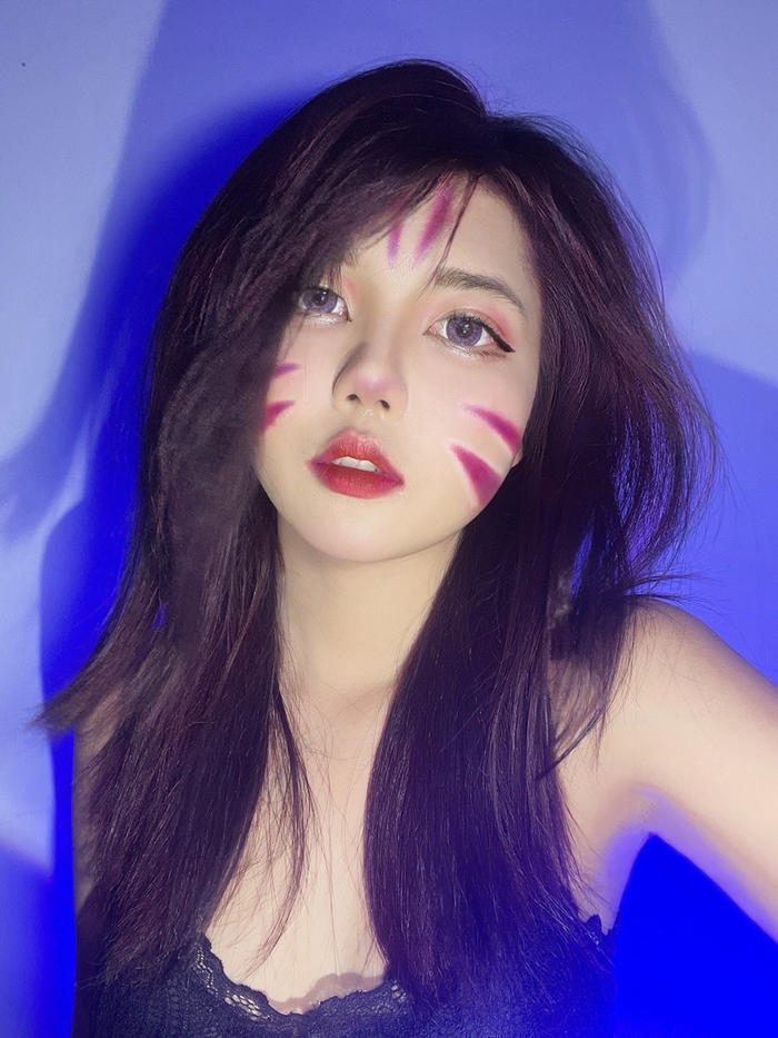 Trần Nhật Hà Phương trong hình ảnh Make up theo tướng của Game và đã leo lên Rank Thách Đấu