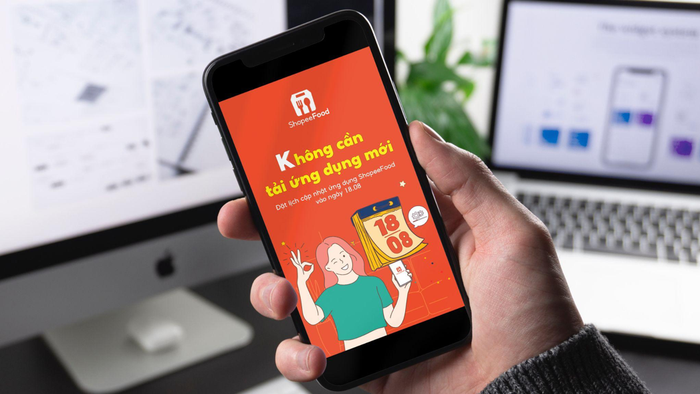 ShopeeFood khuyến khích người dùng chủ động cập nhật để hoàn thiện việc nâng cấp ứng dụng