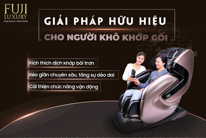 Ghế massage FJ-686 Lux được khách hàng ưa chuộng bởi khả năng cải thiện khô khớp gối độc quyền