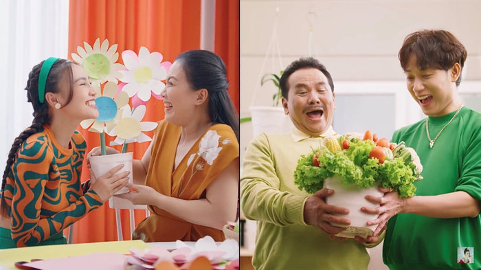 Lan Ngọc thì hí hoáy làm một buổi đủ cả một rừng hoa khắp nhà, những bông hoa không chỉ khoe sắc mà còn biết nhoẻn miệng cười xinh. “Cây cảnh” của Trúc Nhân lại càng đặc biệt, bày vài ngày là “thu hoạch” vào bụng ngay được.