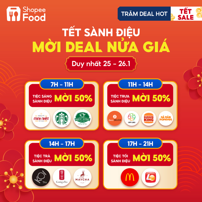 ShopeeFood Day: Ngày hội giảm giá 50%, deal 0Đ, 1Đ cùng loạt voucher chất lượng Ảnh 5