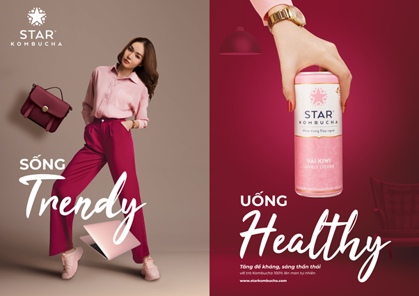 Sử dụng trà Star Kombucha mỗi ngày giúp đẹp da, gọn dáng.