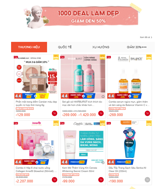 Cả thế giới skincare hiện có giá bán giảm đến 50% tại Shopee 