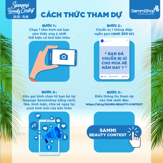 Sammi Beauty Contest khoe hình xinh, nhận quà cực đỉnh cùng hệ thống siêu thị mỹ phẩm SammiShop Ảnh 2