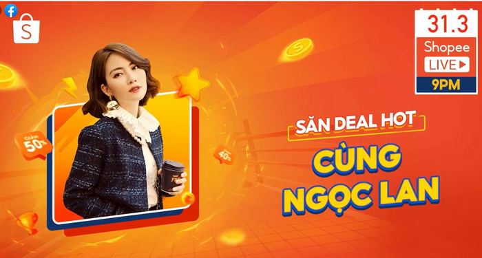 Không kém cạnh đàn em Duy Khánh, nữ diễn viên Ngọc Lan cũng chiêu đãi người xem livestream loạt mã voucher giảm 30.000 đồng và 44.000 đồng xịn sò giúp chị em tự tin chốt đơn mà không lo về giá.