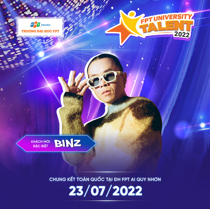 Binz sẽ đồng hành cùng Đại học FPT trong music tour kéo dài 2 tháng 6 - 7