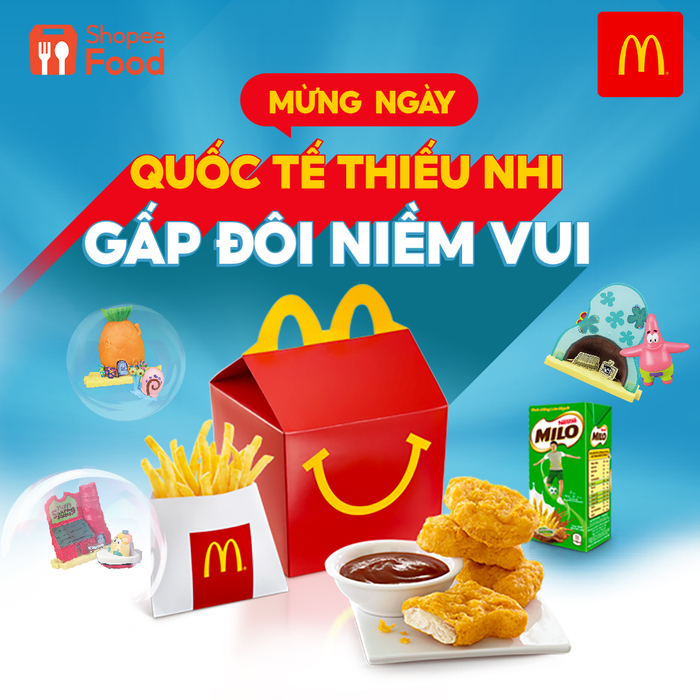 Nhanh tay đặt món ShopeeFood ngay và nhận những phần quà hấp dẫn từ McDonald’s để chiều ý bé yêu nhé!
